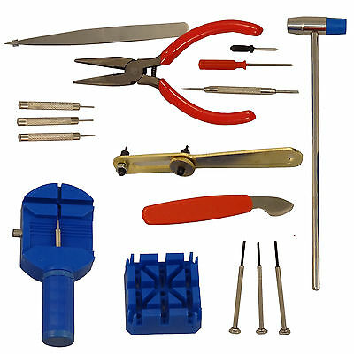Us Seller ~ 16 Piece Watch Repair Tool Kit Set Pin & Back Remover ~ New