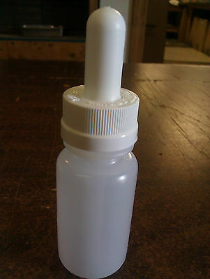1 Oz (30 Ml) Hdpe Crc Plastic Dropper Bottles (lot Of 12)